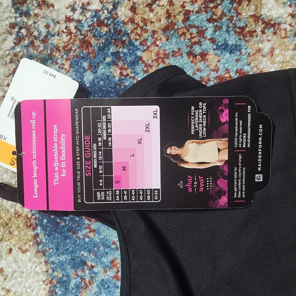 Maidenform Black Shaper Cami Tank Top - Picture 4 of 8